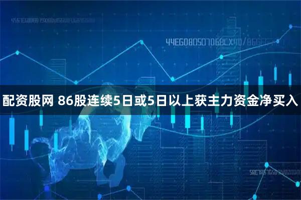 配资股网 86股连续5日或5日以上获主力资金净买入